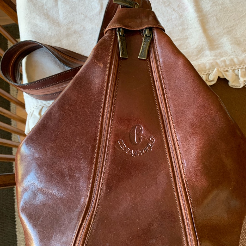 Ceancarel Portuguese Leather Backpack With Dust Bags